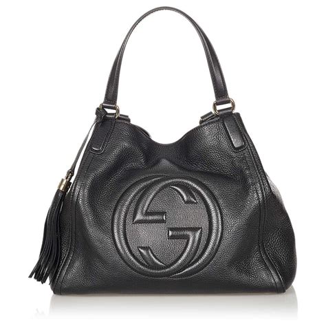 sac cabas gucci noir|gucci black handbags.